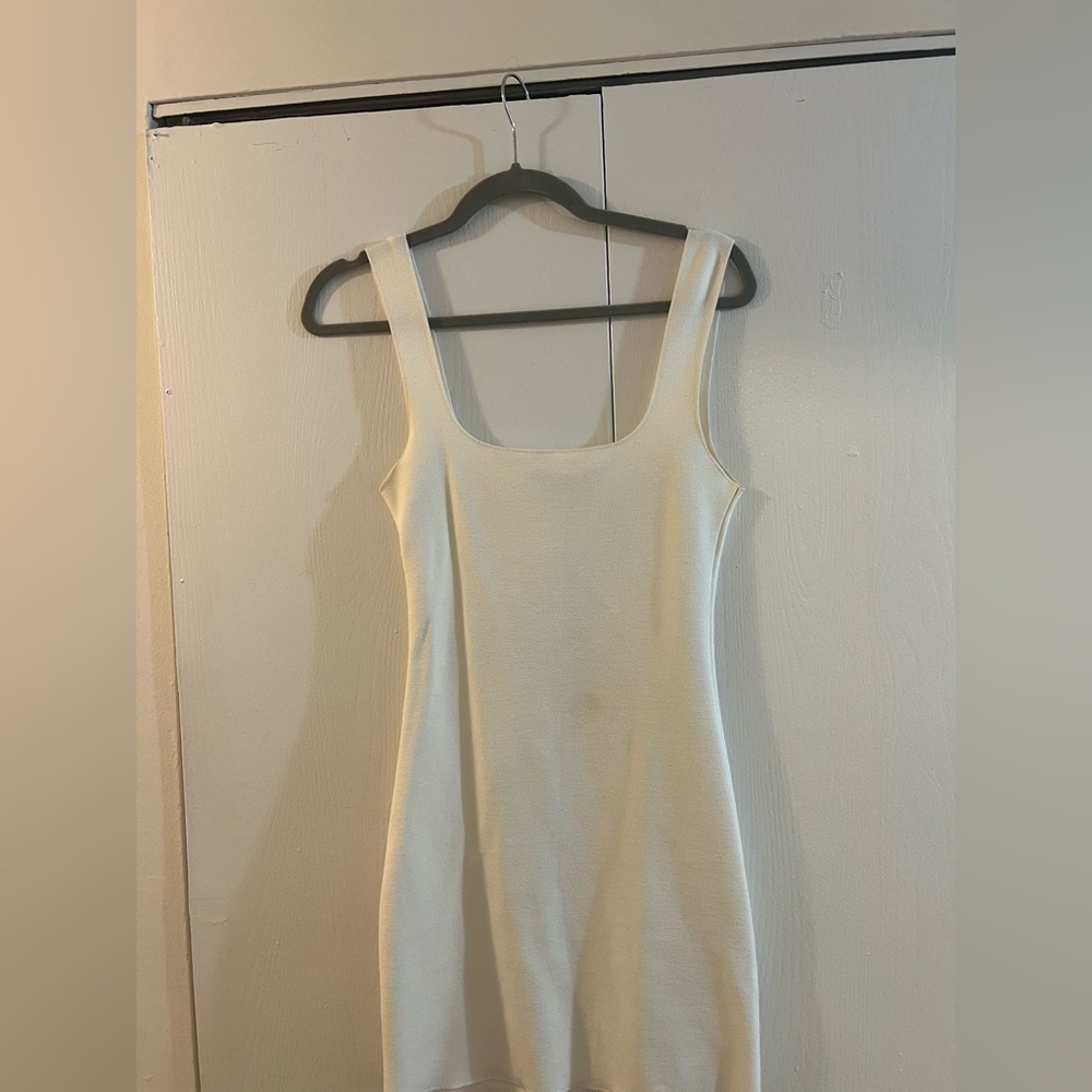 Zara Cream Bodycon Dress NWT